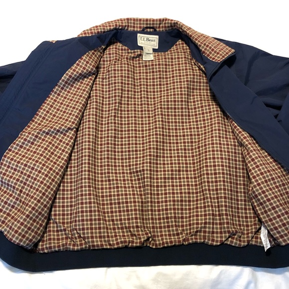 COPY - L.L. Bean Vintage Windbreaker Bomber Jacket Flannel Lined - Picture 5 of 10